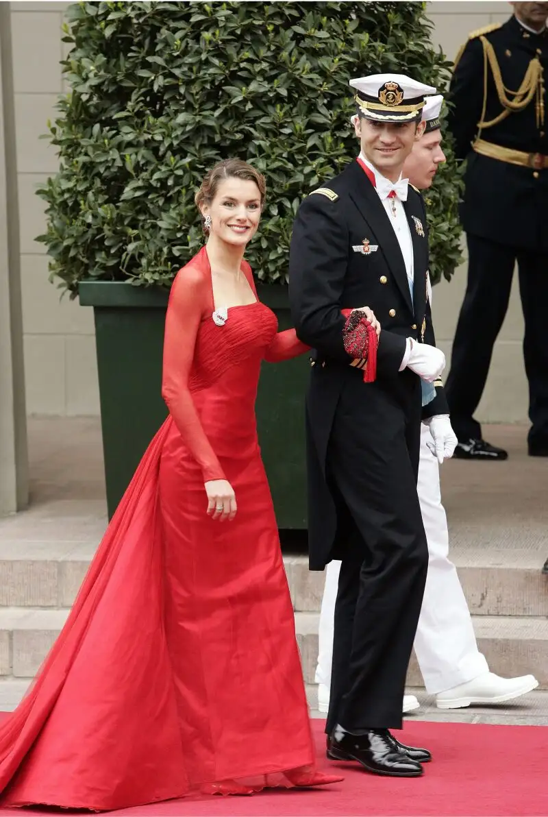 La Reina Letizia y el Rey Felipe en la boda de los Príncipes de Dinamarca