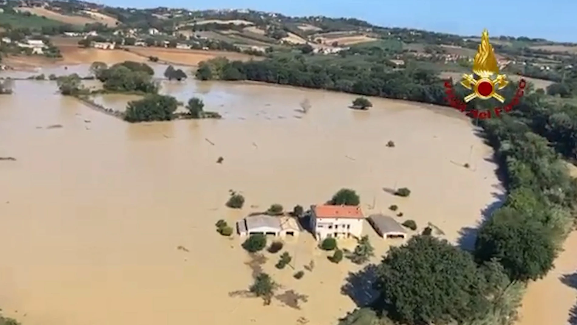 Vista aérea de la localidad italiana de Vigili Del Fuoco