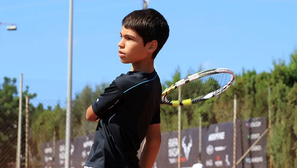 Carlos Alcaraz, de niño