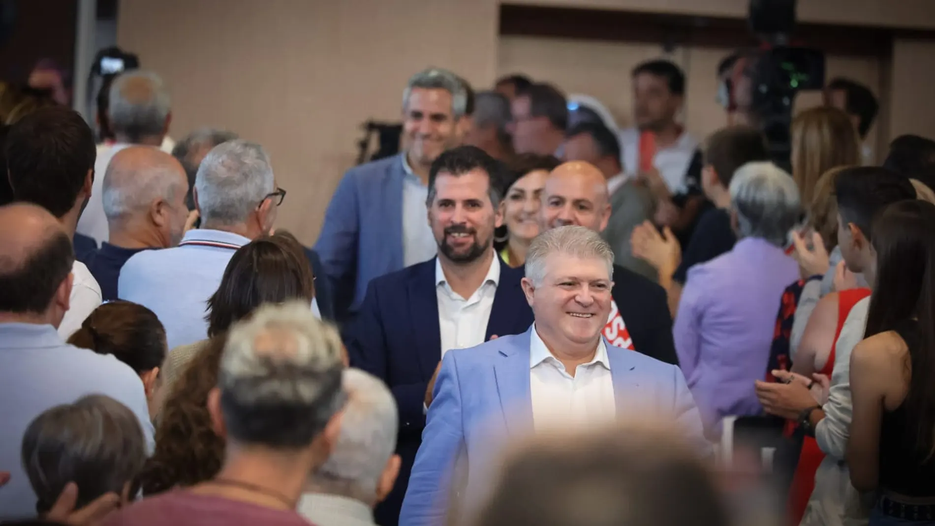 Luis Tudanca, a su llegada al Consejo Político Federal del PSOE