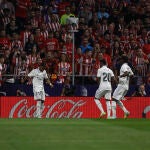 Rodrygo celebra el primer gol del Real Madrid contra el Atlético
