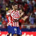 Álvaro Morata agradece a la afición del Atlético su apoya tras el partido contra el Real Madrid