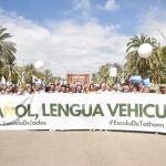 Inicio de la manifestación convocada por la organización Escuela de Todos a favor del 25% de castellano