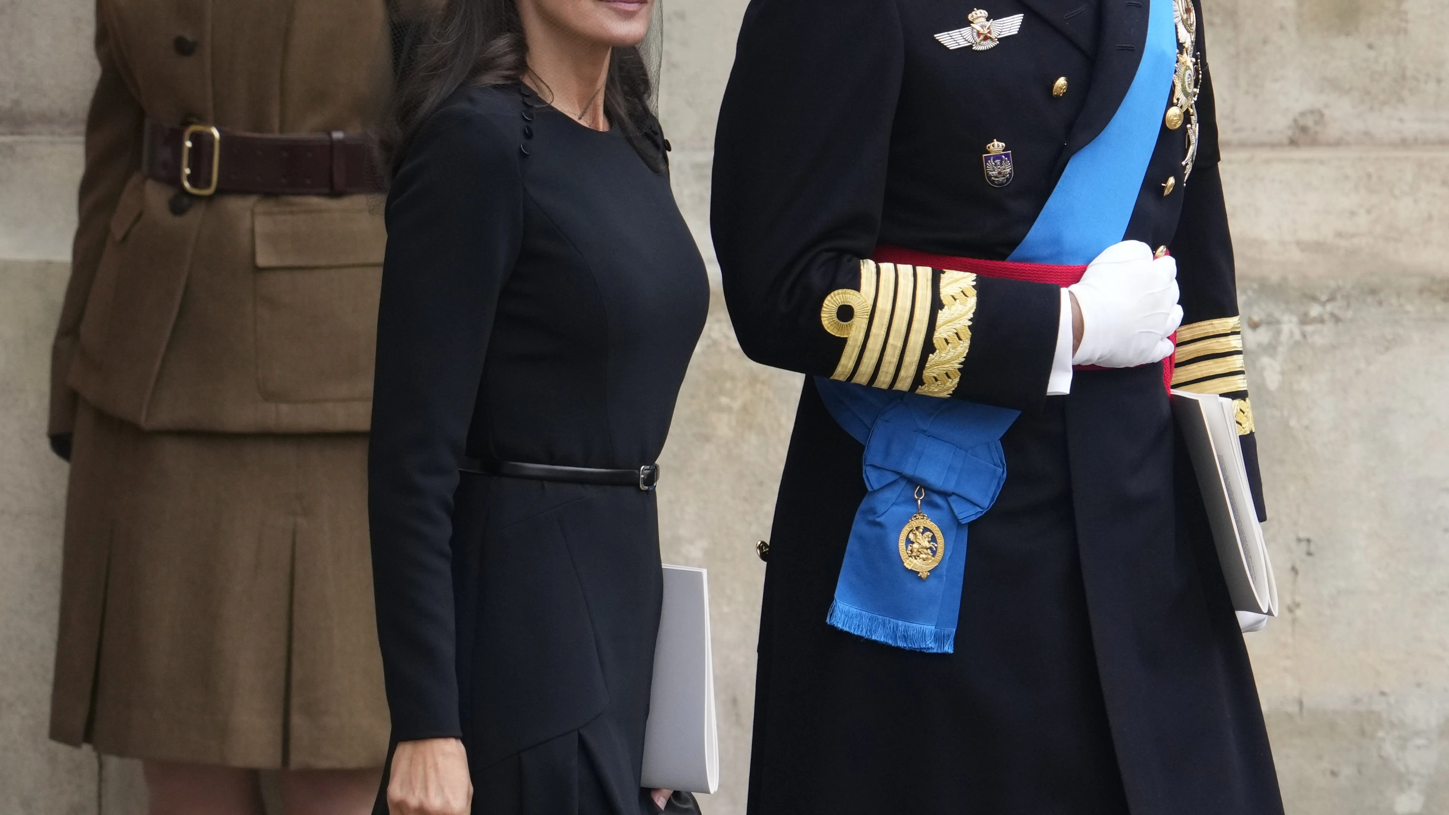 Los Reyes en el funeral de la Reina Isabel II.