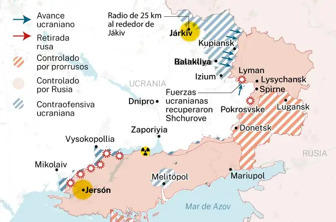 La ofensiva de Ucrania cruza el estratégico río Oskil y se acerca a la región ocupada de Lugansk 