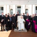 El papa Francisco junto a la delegación burgalesa