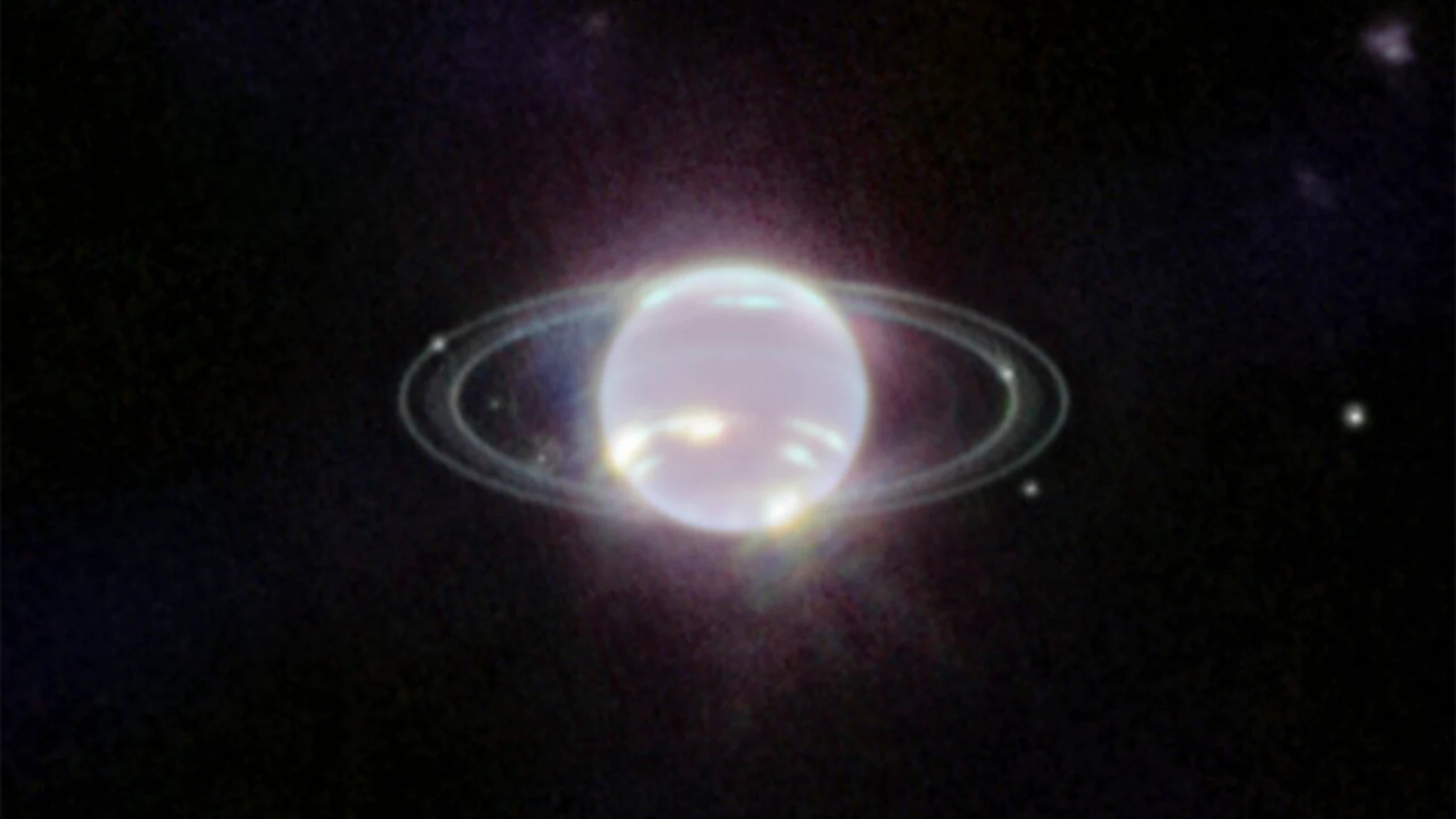 Imagen de Neptuno tomada por la Cámara de Infrarrojo Cercano (NIRCam) del telescopio espacial James Webb