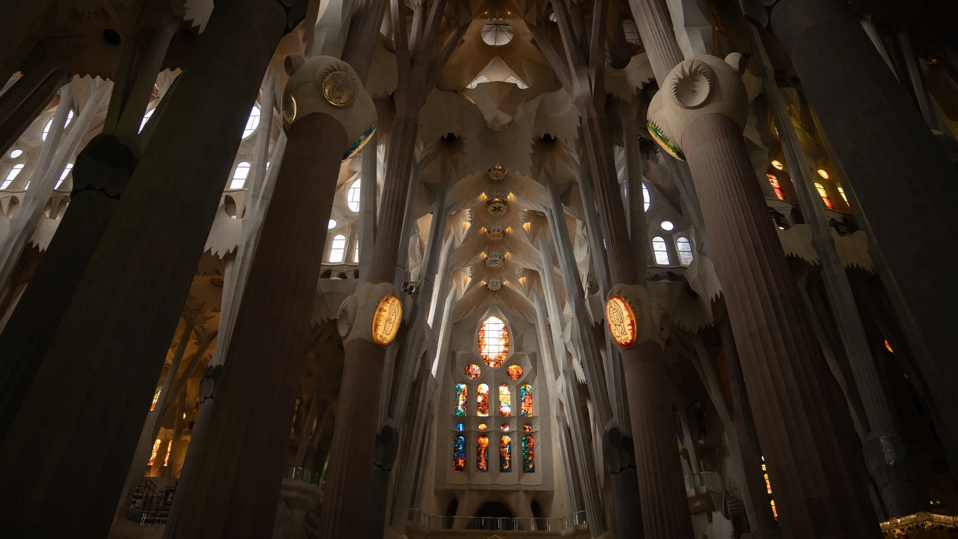 Interior de la catedral de la Sagrada Familia