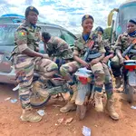 Militares malienses el Día de la Independencia.