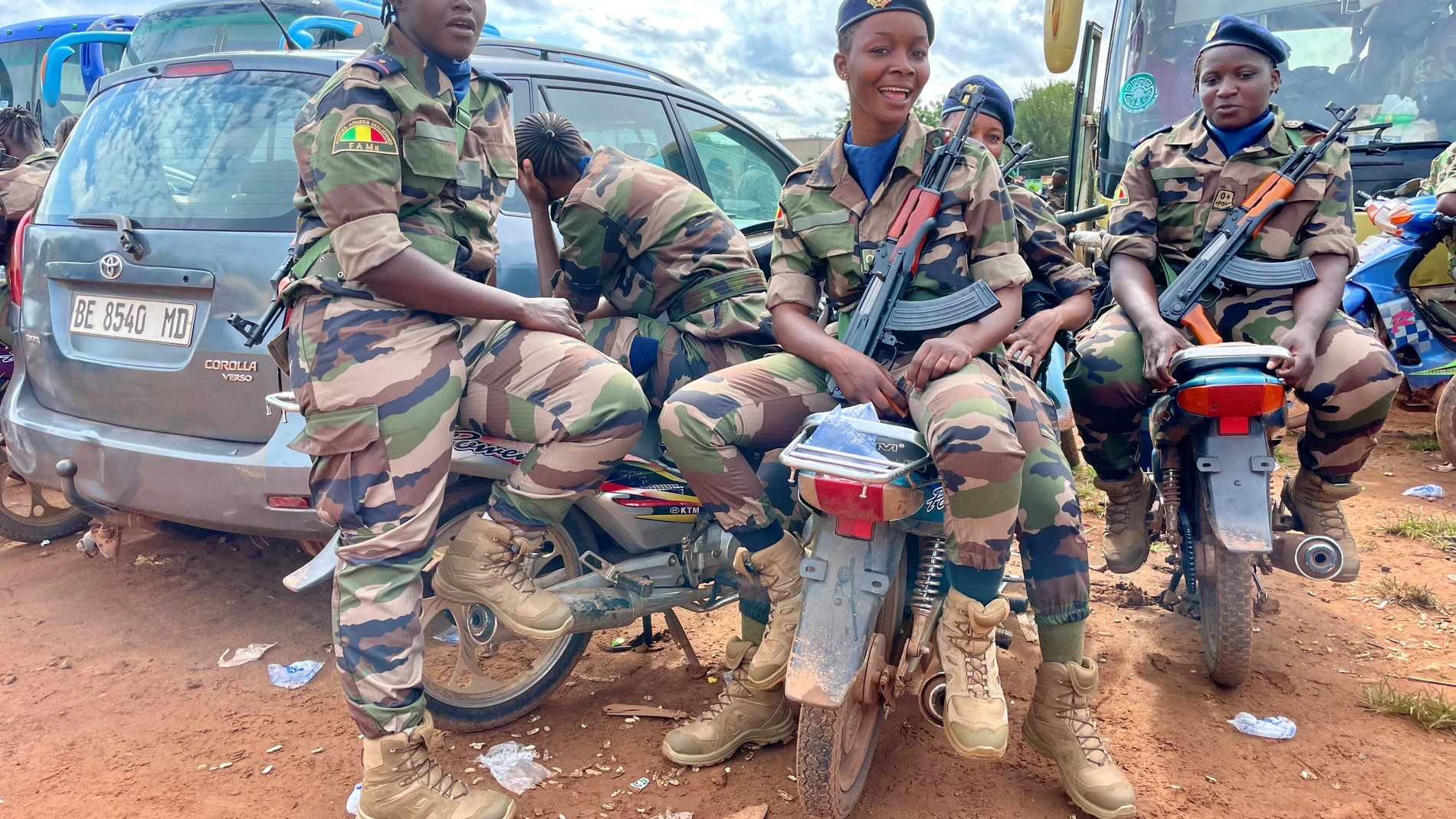 Militares malienses el Día de la Independencia.
