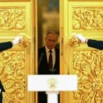 El presidente ruso Vladimir Putin en el palacio del Kremlin este 20 de septiembre