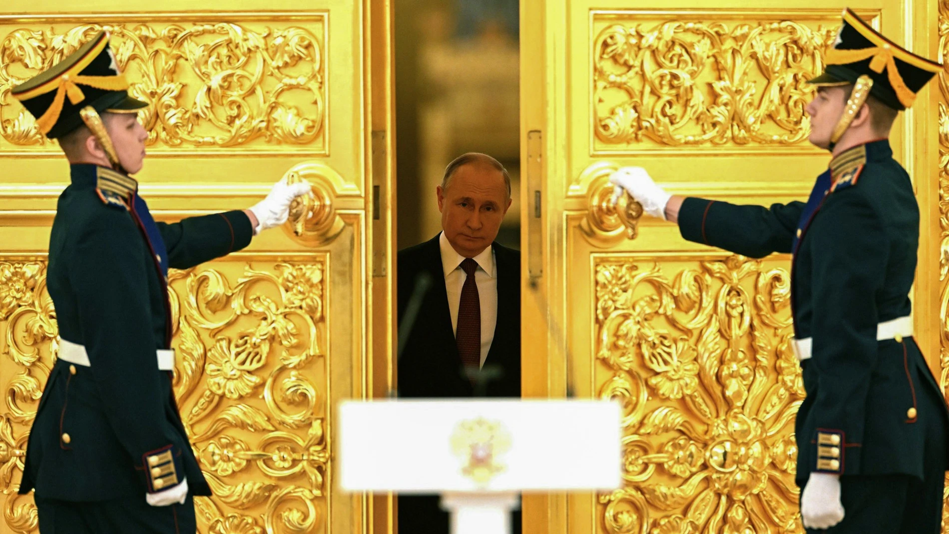El presidente ruso Vladimir Putin en el palacio del Kremlin este 20 de septiembre