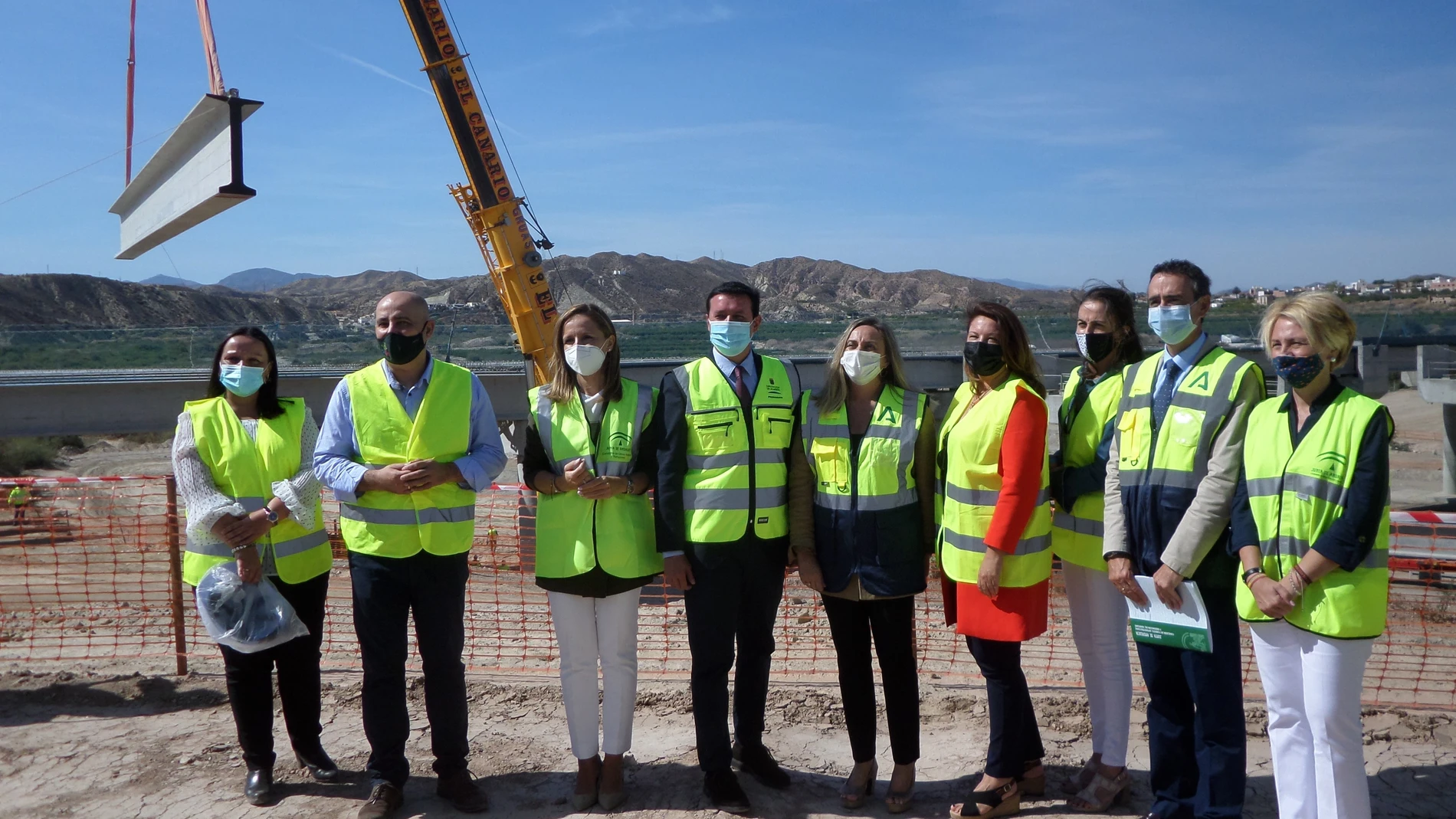 Momento del anuncio de la licitación del último tramo de la Autovía de Almanzora en Almería