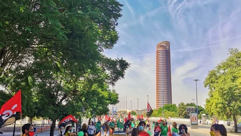 Imagen de la manifestación que se ha producido en Sevilla
