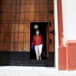 La líder del PSOE andaluz, Susana Díaz, en la sede del partido