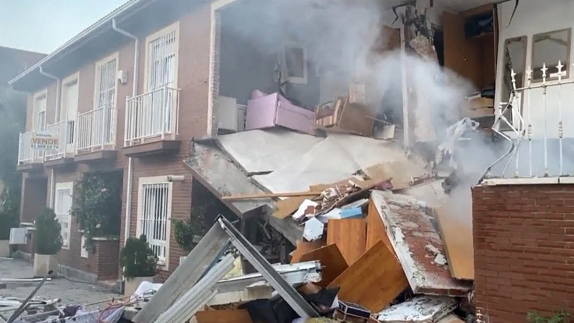 Detenida la pareja que vivía en la casa que explotó en San Martín de la Vega