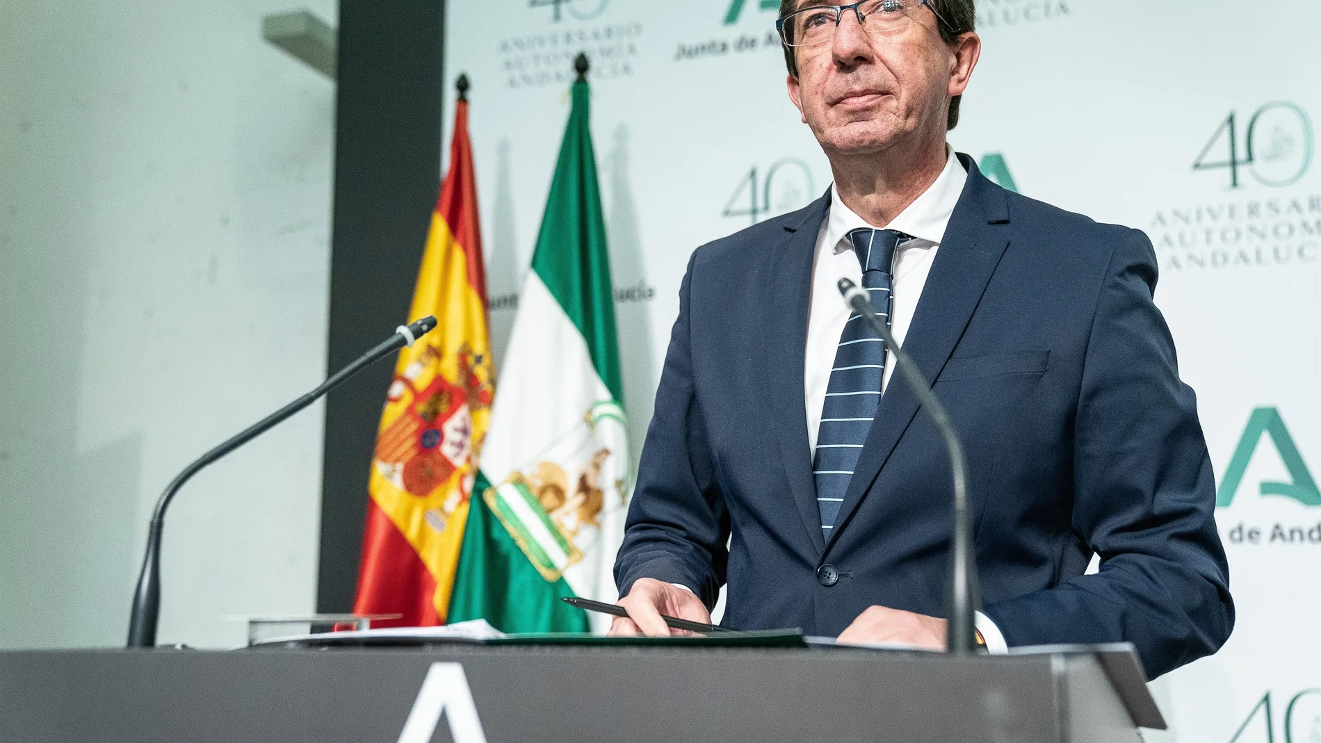 El vicepresidente de la Junta de Andalucía y consejero de Turismo, Regeneración, Justicia y Administración Local, Juan Marín