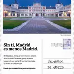 Cartel promocional de la campaña para promover el turismo de la Comunidad &#39;Recuerdos de Madrid&#39;.