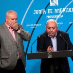 Los ex líderes de CC OO-A y UGT-A, Francisco Carbonero, a la izquierda, y Manuel Pastrana, respectivamente