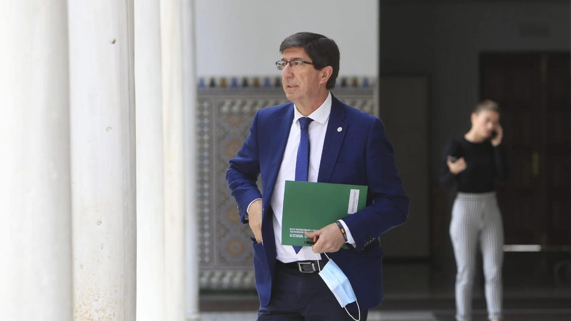 El vicepresidente de la Junta de Andalucía, Juan Marín, hoy en el Parlamento