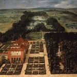 Casa de Campo en 1634. Los lagos aparecen tras el palacio de los Vargas