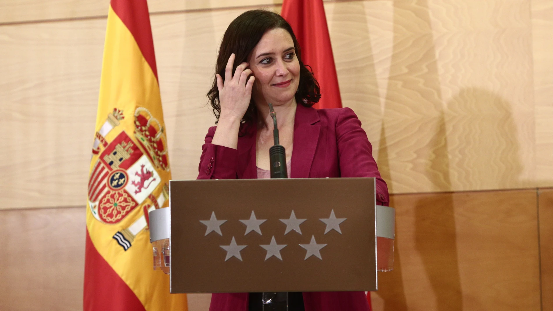 La presidenta de la Comunidad de Madrid, Isabel Díaz Ayuso