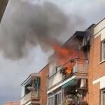 Incendio en una vivienda de Villaverde