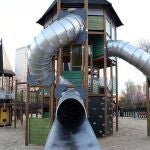 Parque infantil en Orcasitas, de los presupuestos participativos de 2016