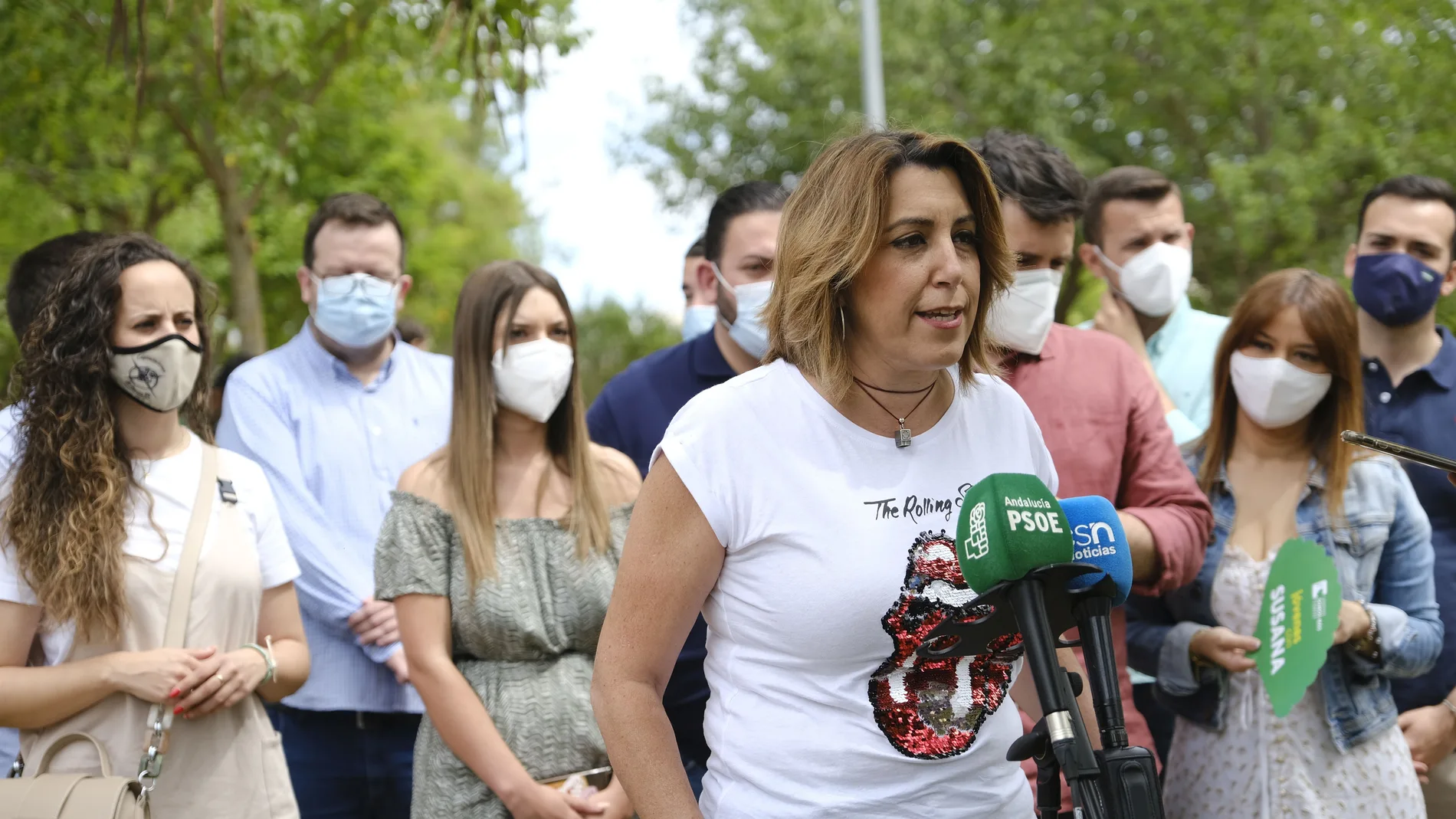 La socialista Susana Díaz, hoy en Guillena, Sevilla