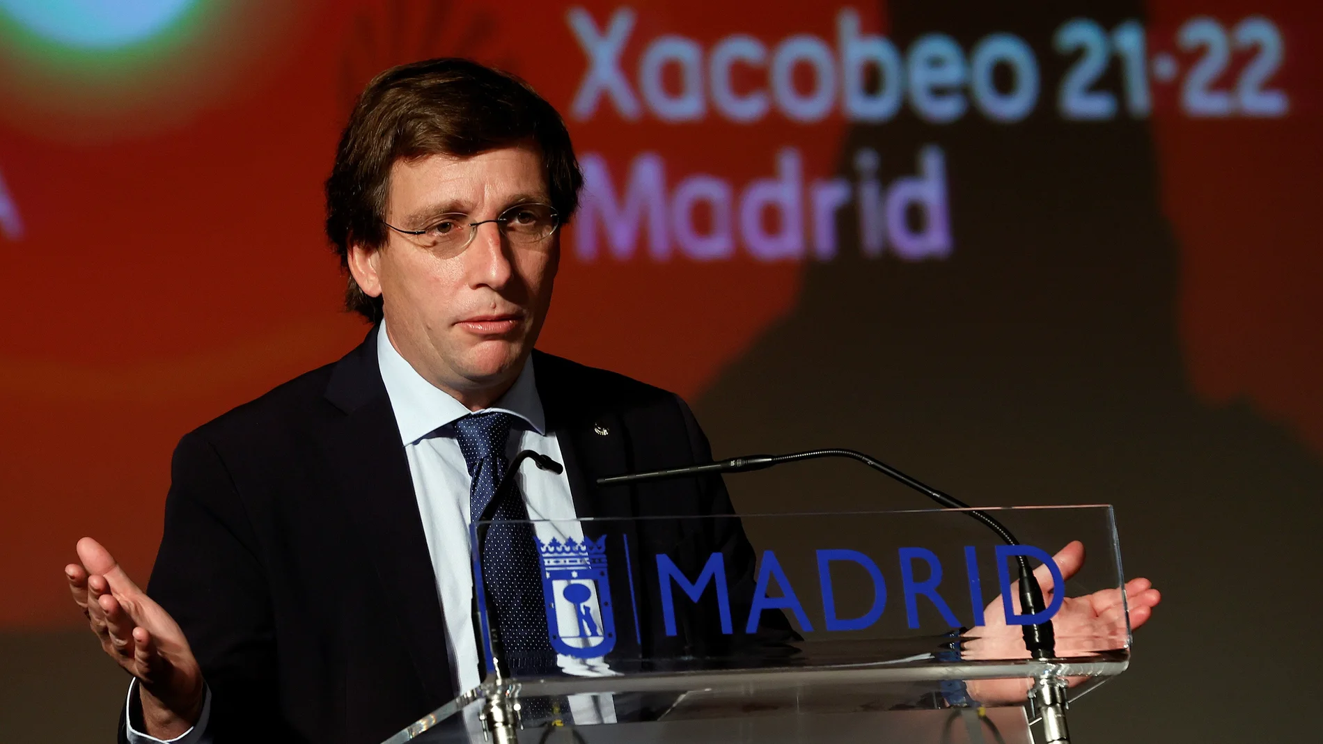 El alcalde de Madrid, José Luis Martínez-Almeida, participa en el acto de presentación de la Semana Xacobeo 21-22 este domingo