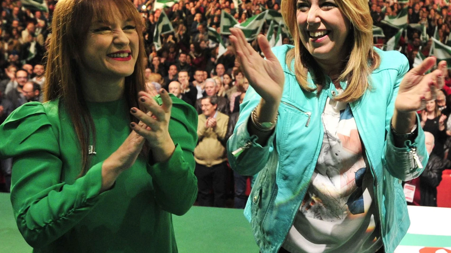 Las socialistas Verónica Pérez y Susana Díaz, en un acto del PSOE-A