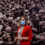 La consejera de Cultura y Turismo de la Comunidad de Madrid, Marta Rivera de la Cruz, durante la inauguración de la exposición ‘Galdós en el laberinto de España’, en Madrid, el pasado 22 de septiembre de 2020. La muestra se cierra mañana domingo.