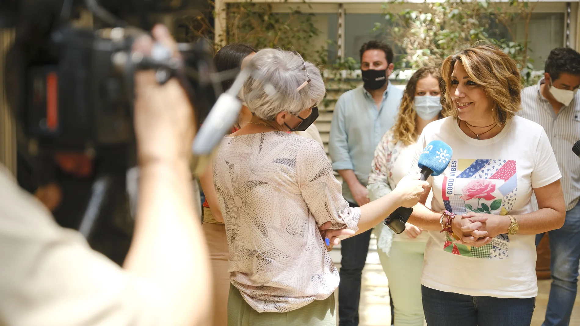 La socialista Susana Díaz, en el octavo día de campaña de las primarias del PSOE andaluz