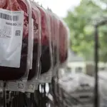 Bolsas en el centro de donaciones de sangre