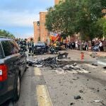 Accidente en la Avenida de Entrevías, en Puente de Vallecas
