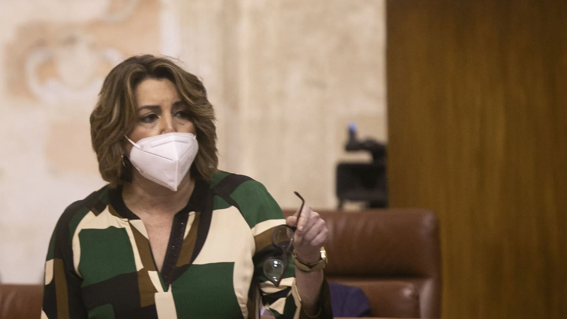 La secretaria general del PSOE-A, Susana Díaz, en el Parlamento andaluz
