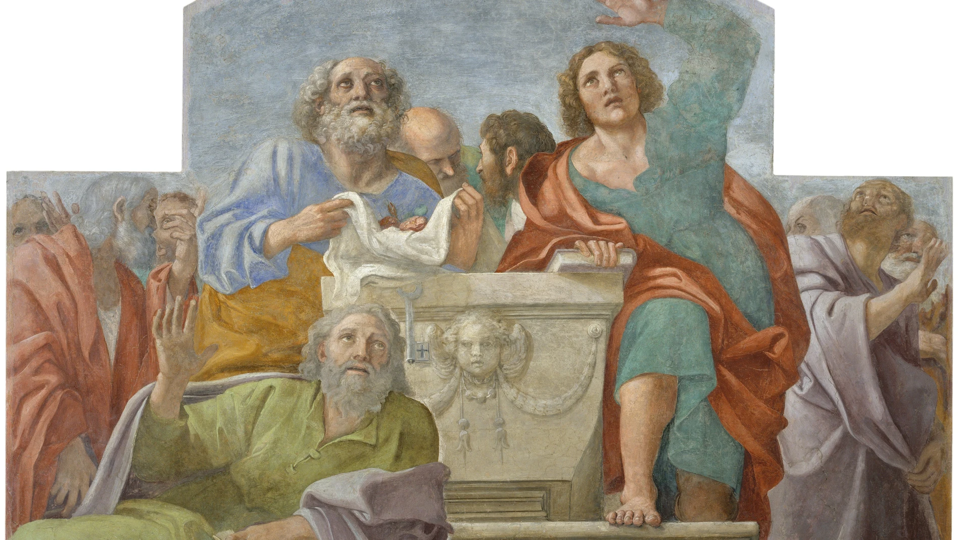 Imagen de uno de los frescos realizado por Annibale Carracci para la Capilla Herrera de Roma
