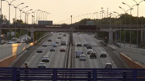 Una autopista de entrada a Madrid