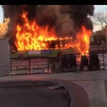 Arde un autobús en Villanueva del Pardillo