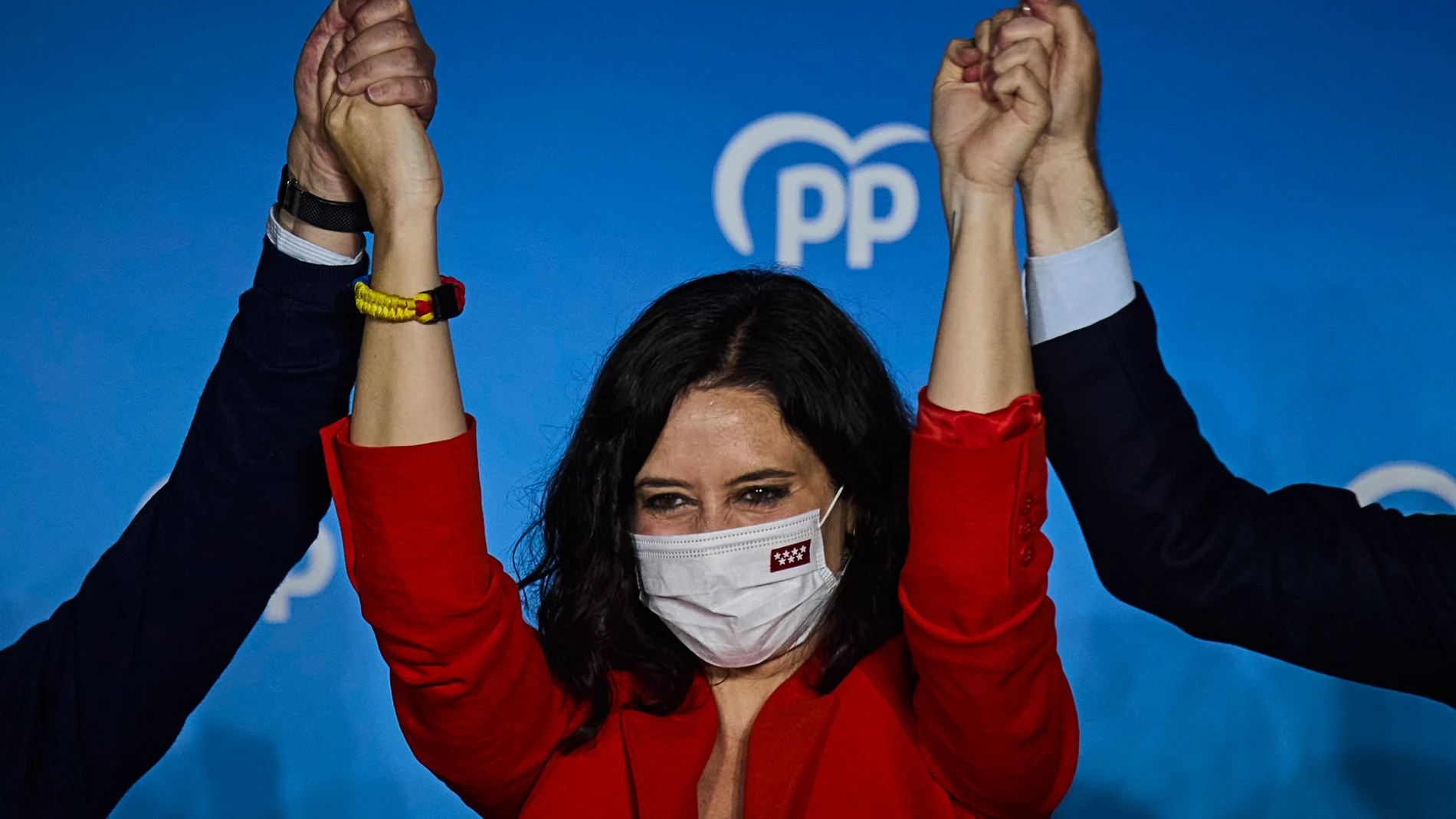 Noche electoral en la sede del PP con una triunfadora Isabel Diaz Ayuso
