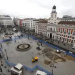 Obras de remodelación en la Puerta del Sol