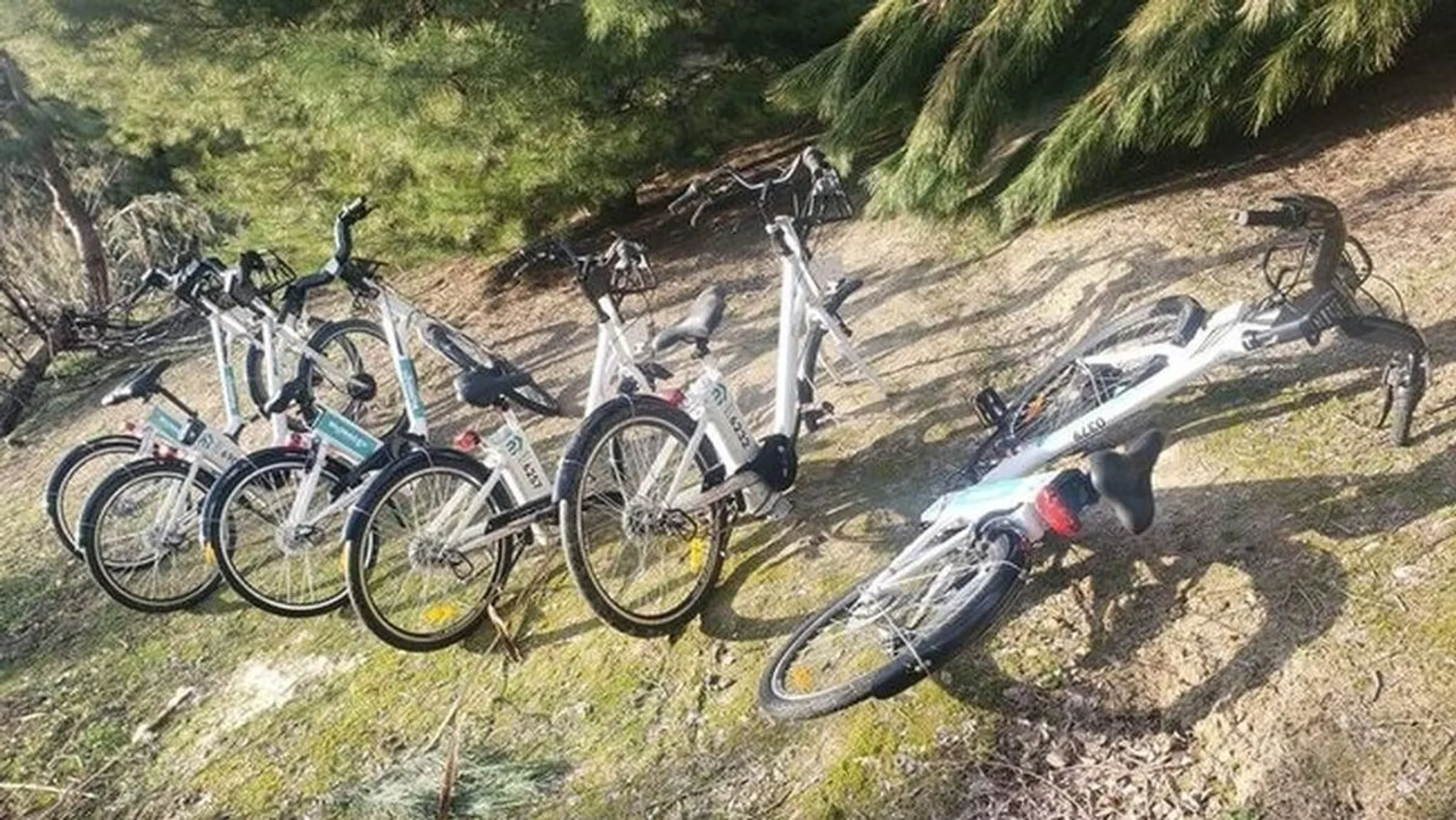 Bicicletas vandalizadas en Madrid