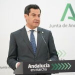 El presidente de la Junta de Andalucía, Juanma Moreno