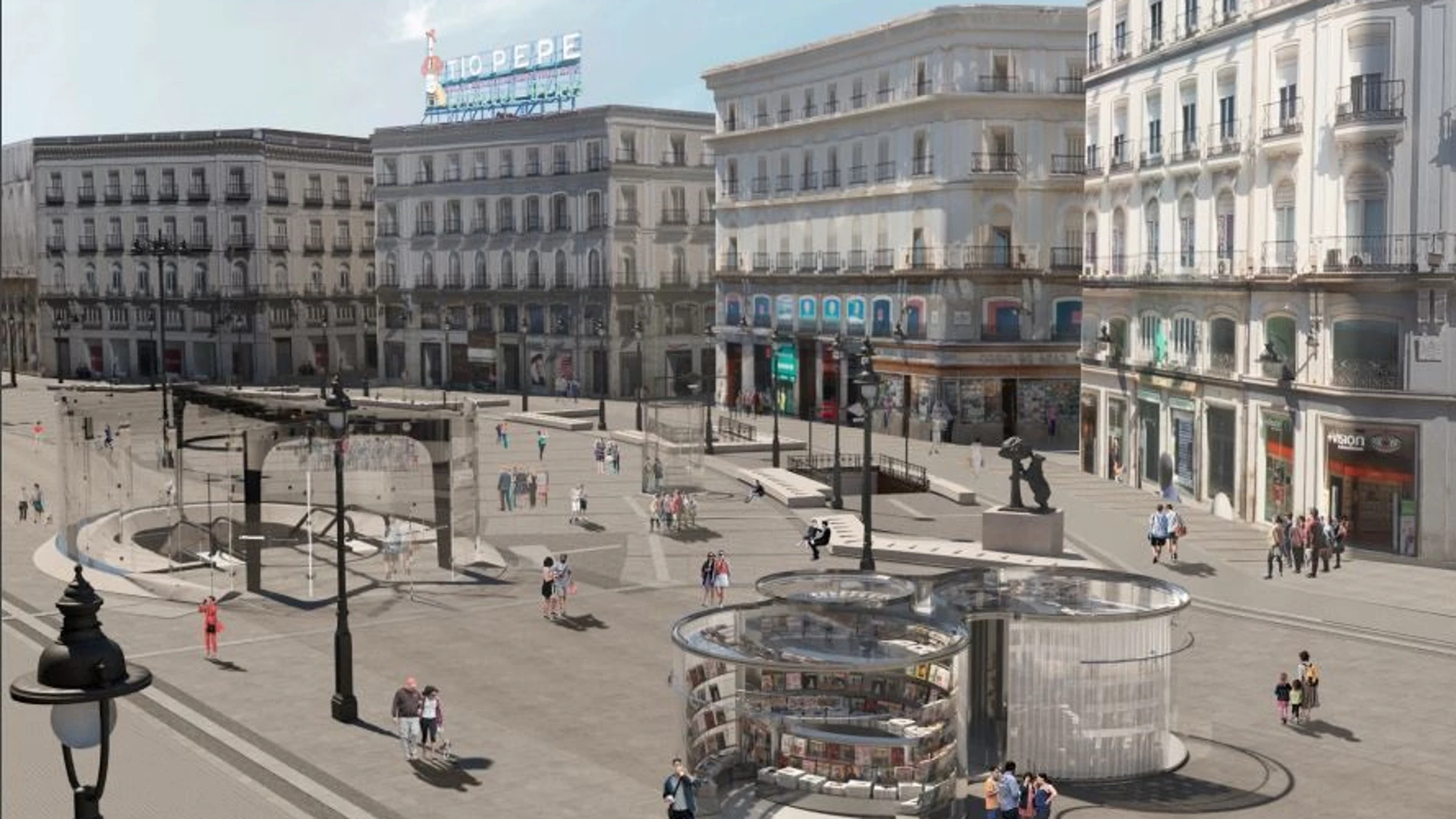 Recreación de la remodelación de la Puerta del Sol