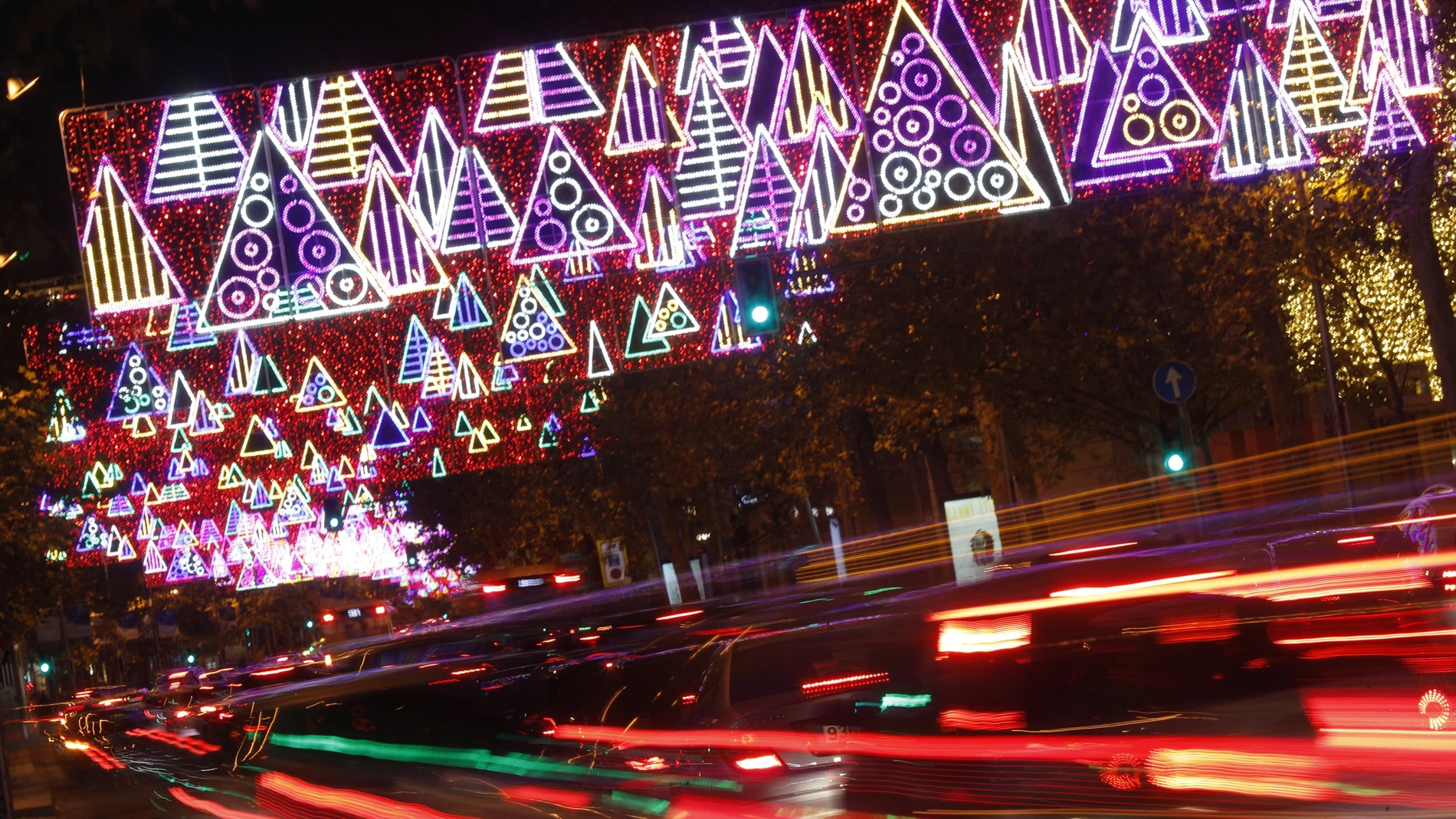 Iluminación navideña en el centro de Madrid