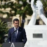 El presidente andaluz, Juanma Moreno, hoy en Cádiz