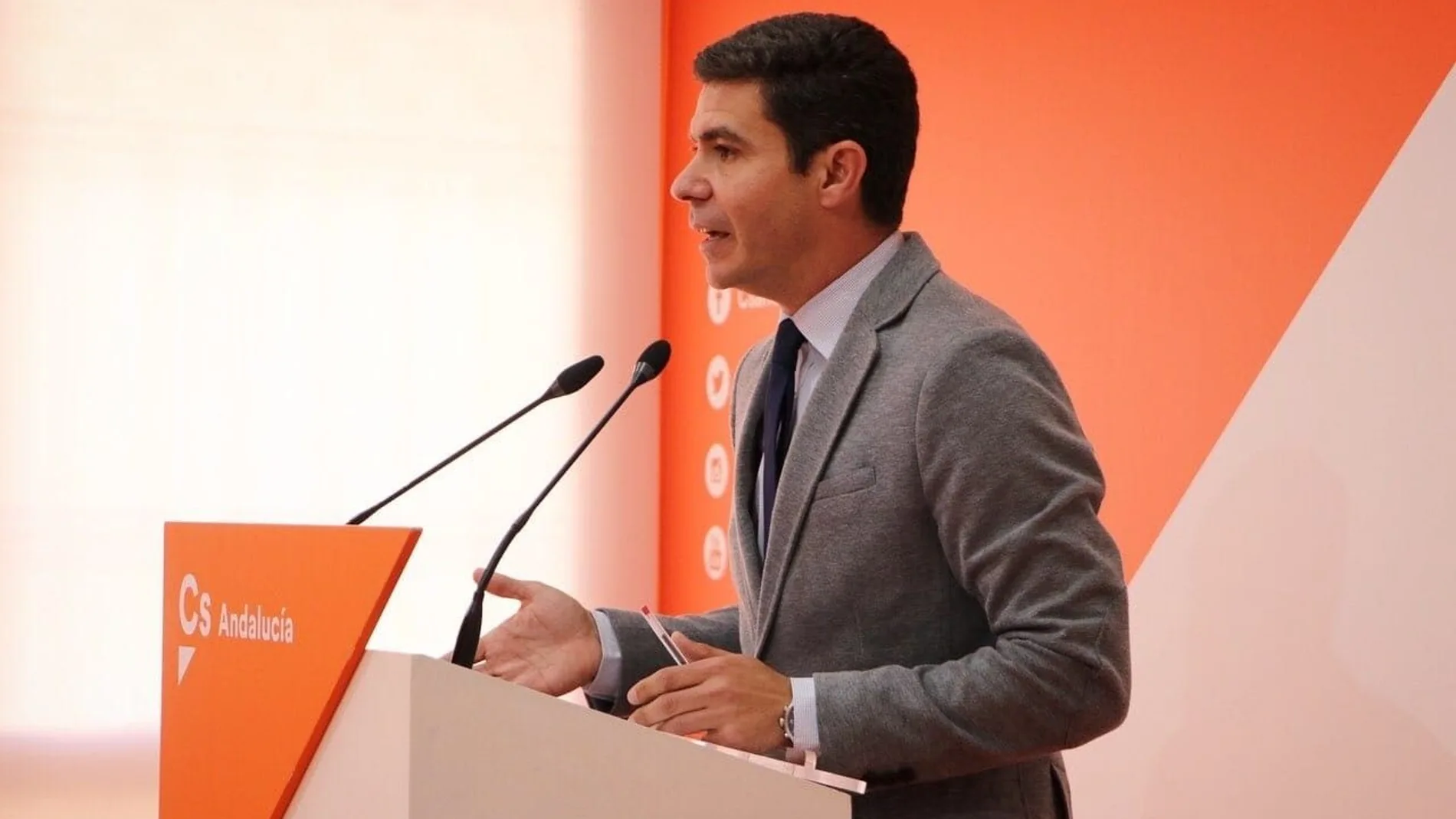 El portavoz parlamentario andaluz de Ciudadanos (Cs), Sergio Romero.