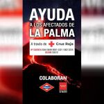 Cartel en Metro de Madrid de ayuda a La Palma