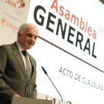 Miguel Garrido, presidente de CEIM en la Asamblea General de la patronal madrileña 2021