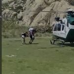 La Guardia Civil rescata en helicóptero a un chico tras lesionarse en el tobillo en La Pedriza (Madrid)